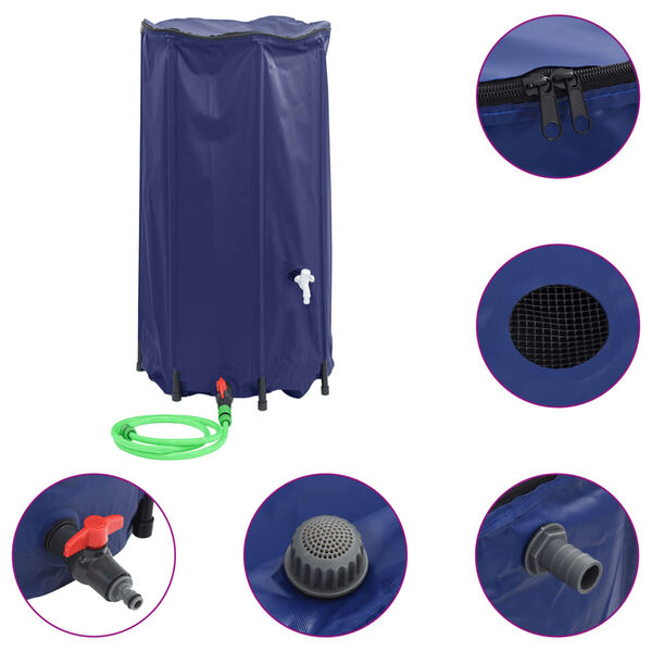 vidaXL Wassertank mit Wasserhahn Faltbar 250 L PVC