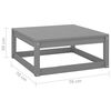 vidaXL 2-tlg. Garten-Lounge-Set Grau Kiefer Massivholz