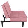 vidaXL Schlafsofa mit Getr&auml;nkehaltern Rosa Samt