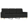 vidaXL 3-Sitzer-Sofa mit Kissen Schwarz 180 cm Stoff