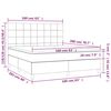 vidaXL Boxspringbett mit Matratze Dunkelbraun 160x200 cm Stoff