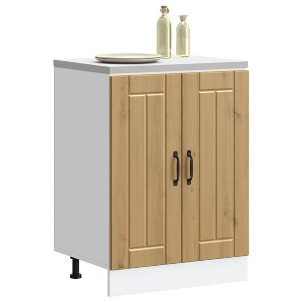 vidaXL Sp&uuml;lenunterschrank Lucca Artisan-Eiche Holzwerkstoff