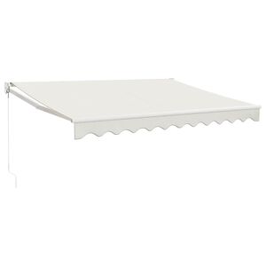 vidaXL Manuelle Markise 3 x 2,5 m Creme 100% Polyester