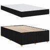 vidaXL Bettrahmen mit Matratze Schwarz 120 x 200 cm Stoff