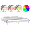 vidaXL Massivholzbett mit LEDs 180x200 cm