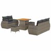 vidaXL Gartensofa-set 8 stk. Grau Poly-Rattan