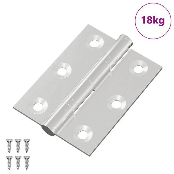 vidaXL Scharnier 720 pcs Silber 50 x 38 x 1,3 mm Stahl