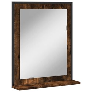 vidaXL Badspiegel mit Ablage R&auml;uchereiche 50x12x60 cm Holzwerkstoff