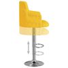 vidaXL Barhocker 2 Stk. Senfgelb Stoff