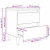 vidaXL Bettschr&auml;nke 2 pcs Schwarz Eichen-Optik 40 x 35 x 50 cm