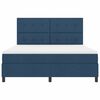 vidaXL Boxspringbett mit Matratze mit Kopfteil Blau 180 x 200 cm Stoff