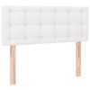 vidaXL Boxspringbett mit Matratze & LED Wei&szlig; 120x190 cm Kunstleder