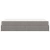 vidaXL Bettgestell mit Matratze mit Matratze 2 pcs Taupe Stoff