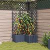 vidaXL Garten-Pflanzgef&auml;&szlig; 3 pcs Grau 80 x 80 x 143 cm Stahl