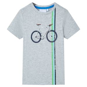 vidaXL Kinder-Kurzarmshirt Grau 140