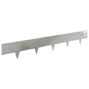 vidaXL Raseneinfassung 50 stk. 100 x 15 cm Stahl Silber