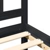 vidaXL Massivholzbett mit Kopfteil Schwarz 100x200 cm