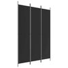 vidaXL 3-tlg. Paravent Schwarz 150x220 cm Stoff