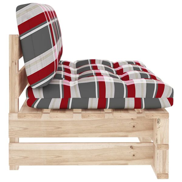 vidaXL Outdoor-Mittelsofa Paletten Impr&auml;gniertes Kiefernholz