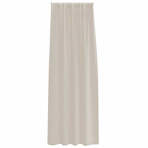 vidaXL Voile-Vorhang mit Vorh&auml;ngen 2 pcs Sand 225 x 140 cm Polyester