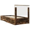 vidaXL Bettrahmen Ger&auml;ucherte Eiche 90 x 190 cm Holzwerkstoff