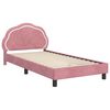 vidaXL Kinderbettgestell mit Kopfteil Rosa 90 x 200 cm Samt
