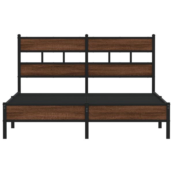 vidaXL Bettgestell ohne Matratze Braun Eiche 160x200 cm Holzwerkstoff