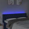 vidaXL LED Kopfteil Blau 147x16x78/88 cm Stoff