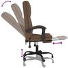 vidaXL B&uuml;rostuhl mit Massagefunktion Braun Stoff