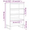 vidaXL Highboard Betongrau 57x35x90 cm Holzwerkstoff