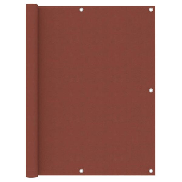 vidaXL Balkon-Sichtschutz Terrakotta-Rot 120x600 cm Oxford-Gewebe
