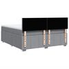 vidaXL Boxspringbett mit Matratze Hellgrau 180x200 cm Stoff