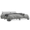 vidaXL Bettgestell Grau Sonoma 200x200 cm Holzwerkstoff und Metall
