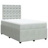 vidaXL Boxspringbett mit Matratze Hellgrau 120x190 cm Samt