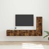 vidaXL TV-Schrankset 3 pcs Ger&auml;ucherte Eiche Holzwerkstoff