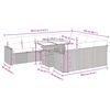 vidaXL 11-tlg. Garten-Sofagarnitur mit Kissen Beige Poly Rattan