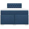 vidaXL Boxspringbett mit Matratze Blau 120x200 cm Stoff