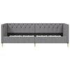 vidaXL Tagesbett mit Matratze USB Hellgrau Stoff 90x200 cm