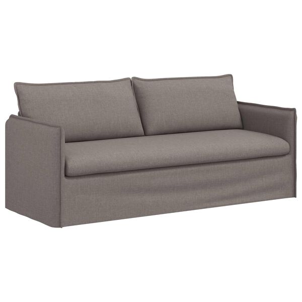 vidaXL Sofa 180cm Taupe Metall