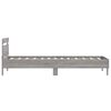 vidaXL Bettgestell mit Kopfteil und LED-Leuchten Grau Sonoma 100x200cm
