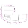 vidaXL Bettgestell ohne Matratze Schwarz 120x200 cm Stoff