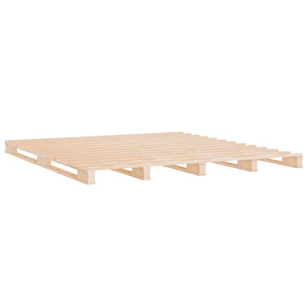 vidaXL Palettenbett 120x190 cm Massivholz Kiefer