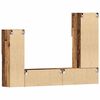 vidaXL TV-Schr&auml;nk mit LED-Lichtleisten 4 pcs Altholz Holzwerkstoff