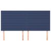 vidaXL Kopfteil Blau 200 x 5 x 118/128 cm Stoff