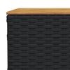 vidaXL 7-tlg. Garten-Sofagarnitur mit Kissen Schwarz Poly Rattan