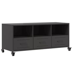 vidaXL TV-Schrank Schwarz 100,5x39x43,5 cm Stahl