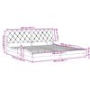 vidaXL Bettgestell mit LED ohne Matratze Dunkelbraun 200x200 cm Stoff