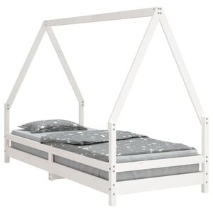 vidaXL Kinderbett Wei&szlig; 80x200 cm Massivholz Kiefer