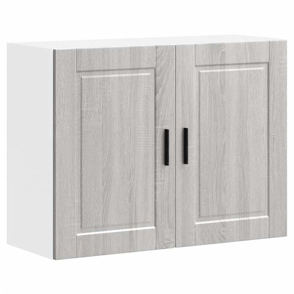 vidaXL K&uuml;chen-H&auml;ngeschrank Porto Grau Sonoma Holzwerkstoff
