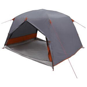 vidaXL Trekkingzelt 2 Personen Grau und Orange